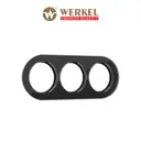 Рамка для розеток и выключателей Werkel Favorit Runda W0035108 3 поста цвет черный