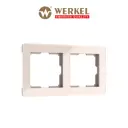 Рамка для розеток и выключателей Werkel Acrylic 2 поста цвет айвори