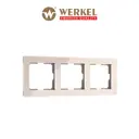 Рамка для розеток и выключателей Werkel Acrylic 3 поста цвет айвори