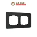 Рамка для розеток и выключателей Werkel Серия отсутствует 2 поста цвет черный