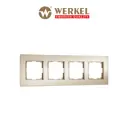 Рамка для розеток и выключателей Werkel Senso W0043111 4 поста цвет шампань