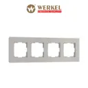 Рамка для розеток и выключателей Werkel Senso 4 поста цвет дымчатый