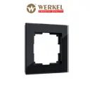 Рамка для розеток и выключателей Werkel Favorit 1 пост стекло цвет черный
