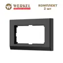 Рамка для двойной розетки Werkel Stark 2 поста цвет черный 2 шт.