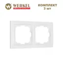 Рамка для розеток и выключателей Werkel Snabb 2 поста цвет белый 3 шт.