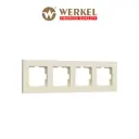 Рамка для розеток и выключателей Werkel Slab W0042962 4 поста цвет айвори матовый