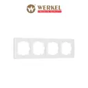Рамка для розеток и выключателей Werkel Snabb basic 4 поста цвет белый