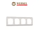 Рамка для розеток и выключателей Werkel Stream 4 поста цвет перламутровый