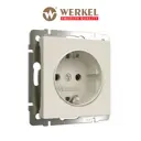 Розетка встраиваемая Werkel W1171062 a059274 с заземлением цвет айвори матовый