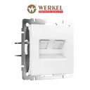 Розетка двойная встраиваемая Werkel W1181161 RJ45 цвет белый матовый