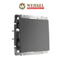 Выключатель встраиваемый проходной Werkel W1112004 1 клавиша цвет графит