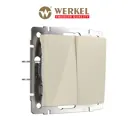 Переключатель перекрестный встраиваемый Werkel Встраиваемые механизмы W1123003 2 клавиши цвет слоновая кость