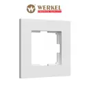 Рамка для розеток и выключателей Werkel Slab W0012961 1 пост цвет белый матовый