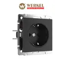 Розетка встраиваемая с заземлением Werkel W1171308 цвет черный