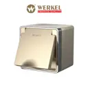 Розетка накладная с заземлением Werkel W5071210 цвет шампань