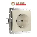 Розетка встраиваемая с заземлением Werkel W1171003 цвет слоновая кость