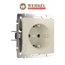 Розетка встраиваемая с заземлением Werkel W1171303 цвет слоновая кость