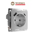 Розетка функциональная встраиваемая Werkel a056277 с заземлением цвет серый/серебристый