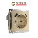 Розетка функциональная встраиваемая Werkel a056276 с заземлением цвет шампань