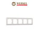 Рамка для розеток и выключателей Werkel Stream 5 постов цвет перламутровый