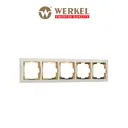 Рамка для розеток и выключателей Werkel Snabb W0051932 5 постов цвет слоновая кость
