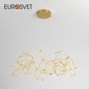 Светильник подвесной светодиодный EUROSVET 90169/12 Uma 8 м² теплый белый свет цвет бронза