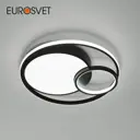 Люстра потолочная светодиодная Eurosvet a057128 с пультом управления 17 м² регулируемый RGB свет цвет черный