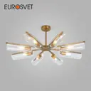 Люстра потолочная EUROSVET a060898 Trompeta 8 ламп 16 м² цвет латунь/прозрачный
