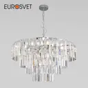 Люстра подвесная хрустальная Eurosvet a060641 Elegante 10 ламп 18 м² цвет хром-прозрачный