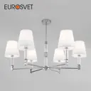 Люстра потолочная EUROSVET 60145/6 Conso 6 ламп 11 м² цвет хром/белый