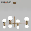 Люстра подвесная Eurosvet Bubble 8 ламп 13 м² цвет латунь