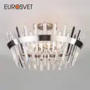 Потолочная люстра с хрусталем EUROSVET 10111/8 сатин-никель