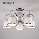 Потолочная люстра с абажурами EUROSVET 60088/5 хром