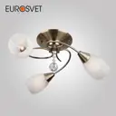 Люстра с плафонами EUROSVET 30100/3 античная бронза
