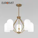 Люстра на штанге Eurosvet 60157/5 A065045 5 ламп 9 м² цвет белый/латунь