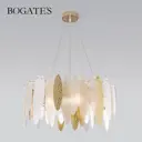 Подвесная люстра с фактурным стеклом BOGATE'S 326/8 золото