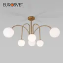 Потолочная люстра с плафонами EUROSVET 30177/6 латунь