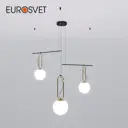 Светильник подвесной EUROSVET a060839 Riche 3 лампы 6 м² цвет черный/латунь
