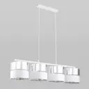 Светильник подвесной TK LIGHTING 4177 Hilton Silver 4 лампы 16 м² цвет хром/белый