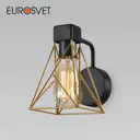 Настенный светильник EUROSVET 70107/1 Trappola цвет черный/латунь