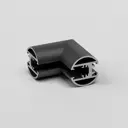 Коннектор Elektrostandard A067579 угловой жесткий для соединения трековых шинопроводов встраиваемый однофазный цвет черный