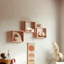 Полка настенная Spaceo 20x20 см/24x24 см/28x28 см МДФ цвет розовый 3 шт