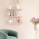 Полка настенная Spaceo Bistro 80x23.5 см МДФ цвет розовый