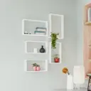Полка настенная Spaceo 45x27 см/40x22 см МДФ цвет белый 2 шт