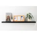 Настенная полка KONSENSA 100x23.5 см со скрытым креплением МДФ цвет черный