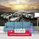Фотообои флизелиновые Первое ателье 300x205 см Спортивные автомобили на закате pw28808-3