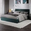Кровать Трия Эмма 160x89x34 см ЛДСП цвет изумрудный