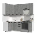 Кухонный гарнитур Стендмебель ПасаденнаКГ130-170в-БАС 170x237x130 см ЛДСП цвет ателье светлое