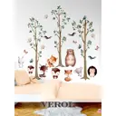 Наклейки на стену для декора детские Verol Мультяшные звери 46 шт