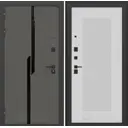 Входная дверь Labirintdoors Карбон 205x88см левый цвет белый софт рельеф/лофт графит с панелью П30